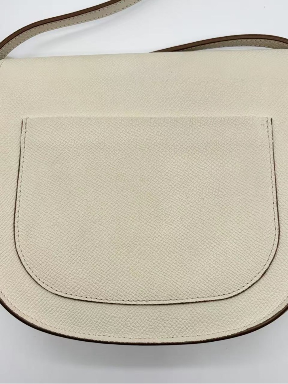 Celine Cream Leather Crossbody Bag with Gold Accent - Picture 2 of 7